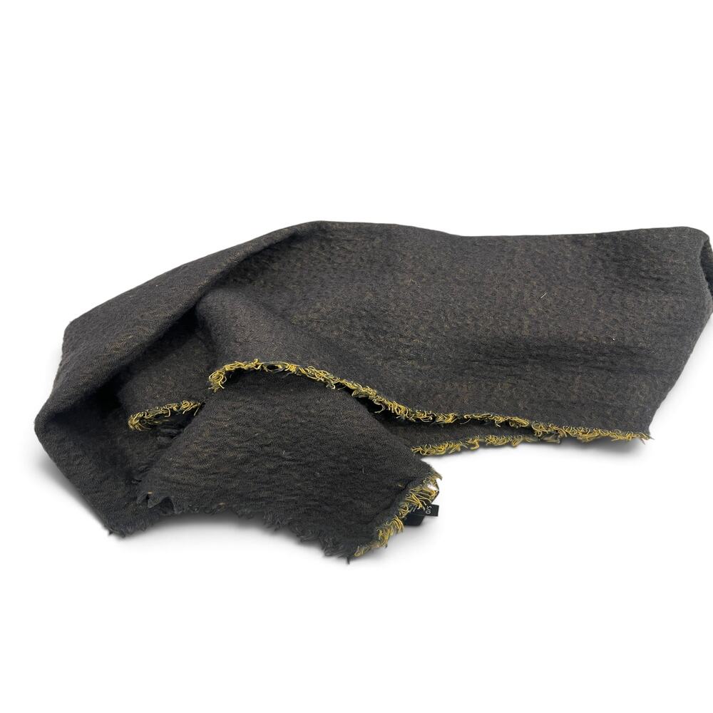 Eileen Fisher Boiled Itallian Wool textured Neck scarf luxury wrap reversable - Picture 4 of 7
